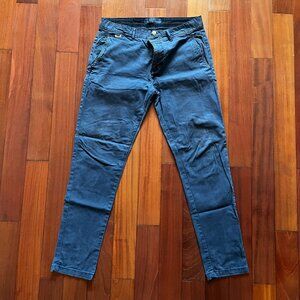Zara Man Slim Fit Chinos Dark Gray Navy Size 31 Stretch Pants
